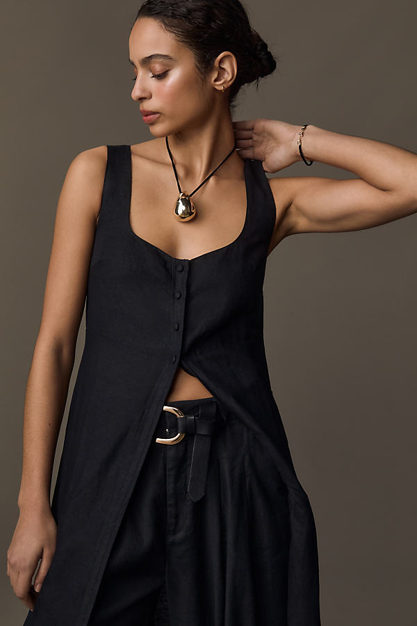 By Anthropologie Sleeveless Longline Tunic Top