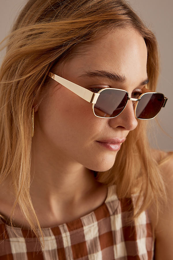 By Anthropologie The Gia Rectangular Sunglasses