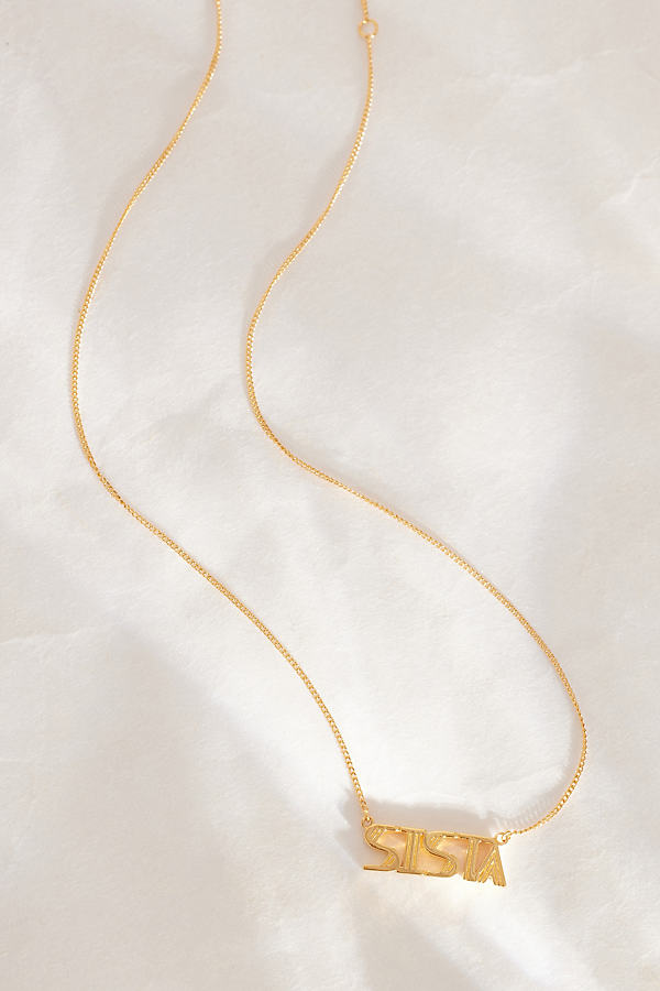 Rachel Jackson Gold-Plated Art Deco Sista Necklace