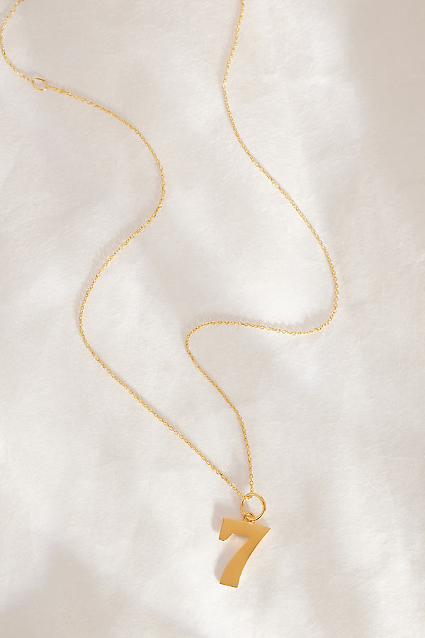 Tilly Sveaas Gold-Plated Lucky No. 7 Trace Chain Necklace
