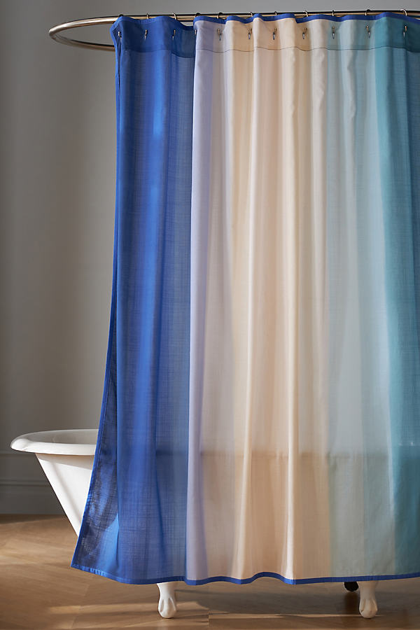 Maximus Ombre Organic Cotton Shower Curtain