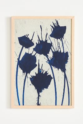 Blue Flowers Wall Art AnthroLiving