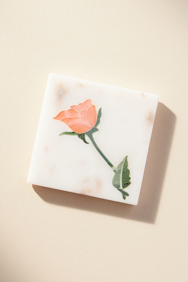 Betsey Floral Stone Square Coaster