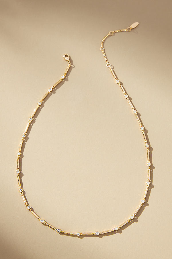 Delicate Spaced Crystal Necklace