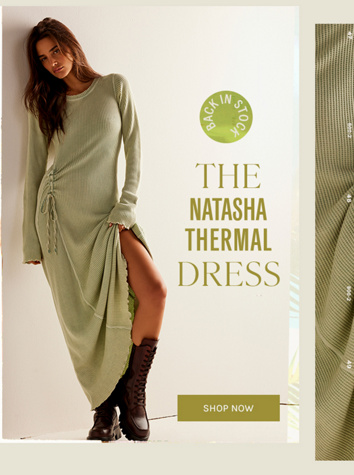 Free People Fp One Natasha Thermal Dress in Green