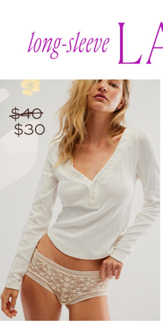 Newsletter content from freepeople