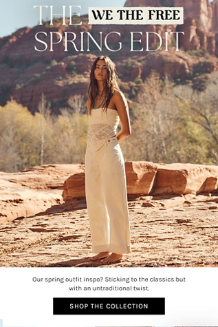Newsletter content from freepeople