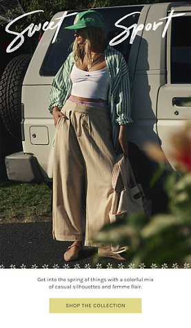Newsletter content from freepeople