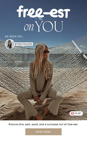 Newsletter content from freepeople