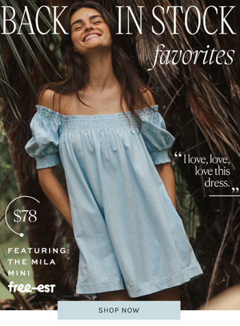 Newsletter content from freepeople