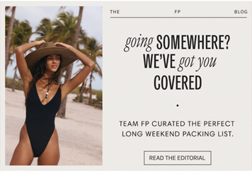 Newsletter content from freepeople