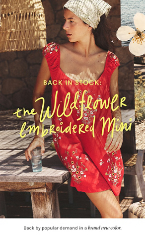 Newsletter content from freepeople
