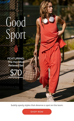 Newsletter content from freepeople