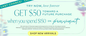 Newsletter content from freepeople