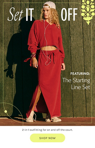 Newsletter content from freepeople