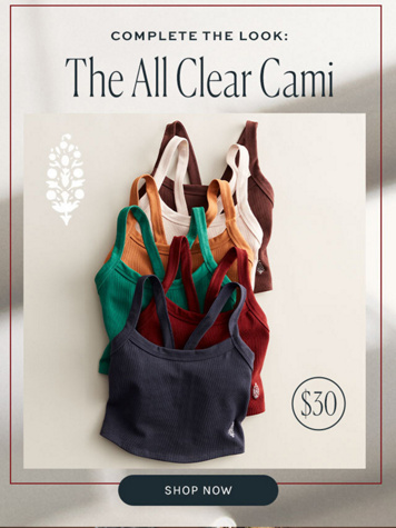 Newsletter content from freepeople