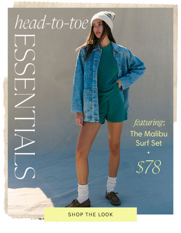 Newsletter content from freepeople