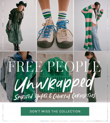 Newsletter content from freepeople