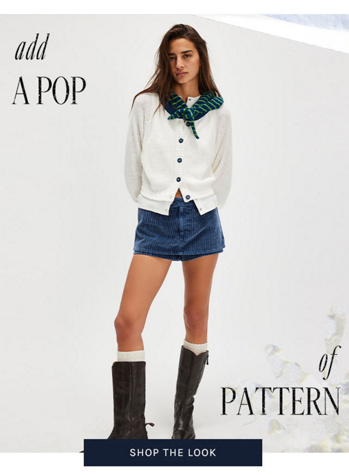 Newsletter content from freepeople