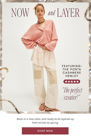 Newsletter content from freepeople