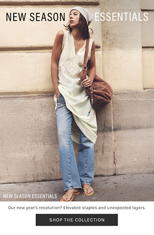 Newsletter content from freepeople