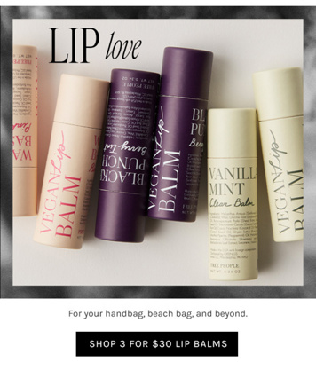 Newsletter content from freepeople