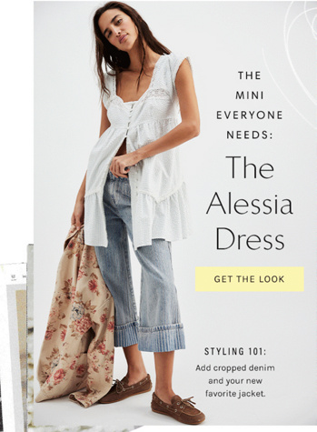 Newsletter content from freepeople