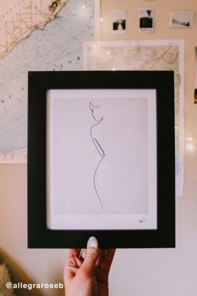 Quibe One Line Nude Art Print Urban Outfitters