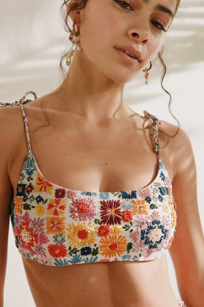 Agua Bendita Aya Floral Bikini Top Urban Outfitters