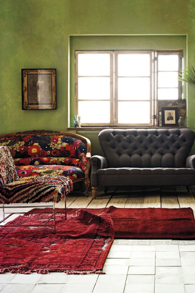 Amelie Sofa, Blazing Poppies #3