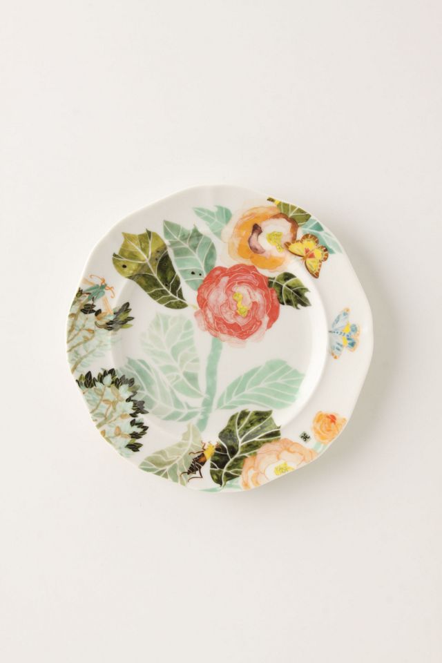 Watercolor Petals Salad Plate Anthropologie