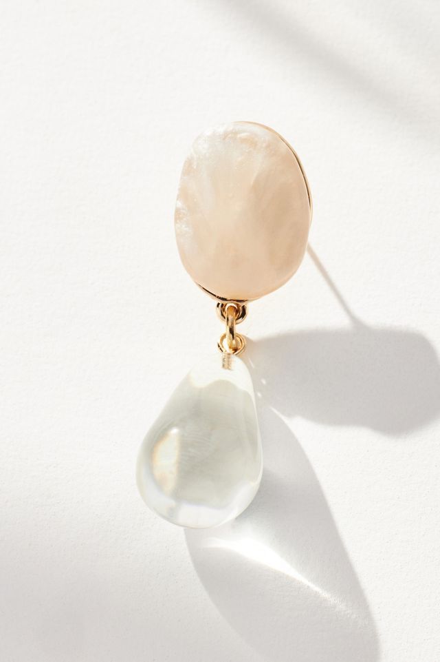Resin Top Lucite Drop Earrings #1