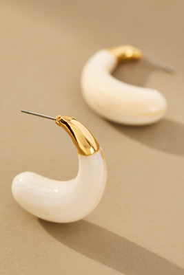 By Anthropologie Mixed Metal Shell Post Earrings