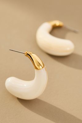 Mixed Metal Shell Post Earrings