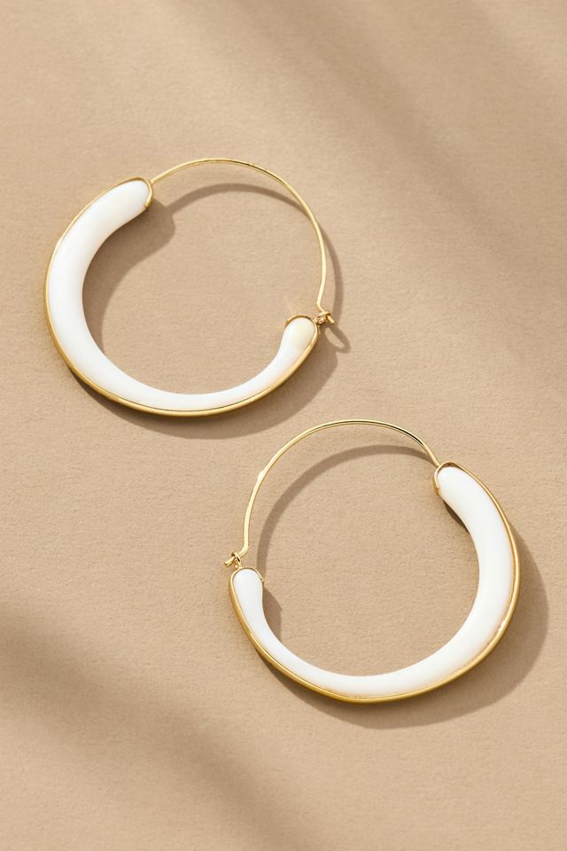 Resin Shell Hoop Earrings