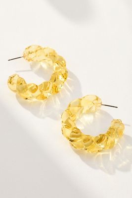 Large Glass Rope Hoop Earrings