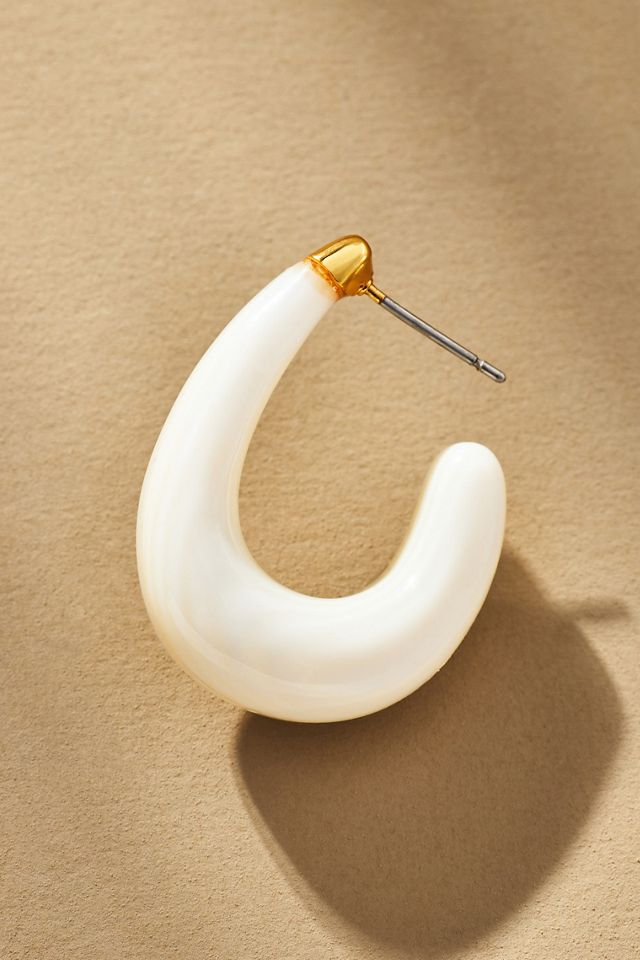 Resin Rounded Hoop Earrings #1