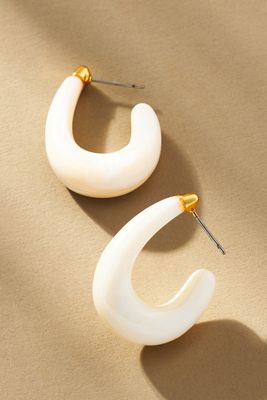 Resin Rounded Hoop Earrings