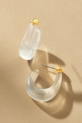 Resin Rounded Hoop Earrings