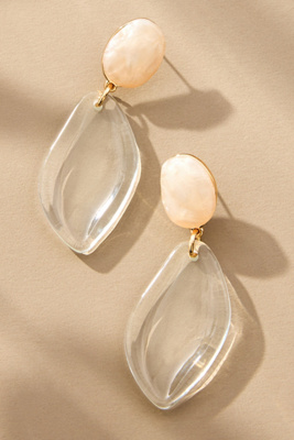 By Anthropologie Resin Top Lucite Drop Earrings