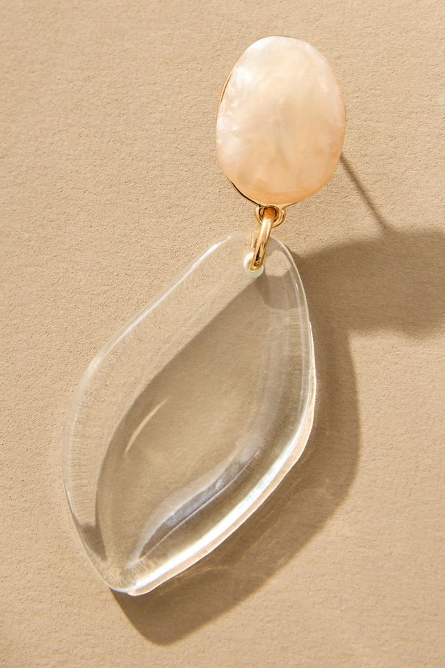 Resin Top Lucite Drop Earrings #1