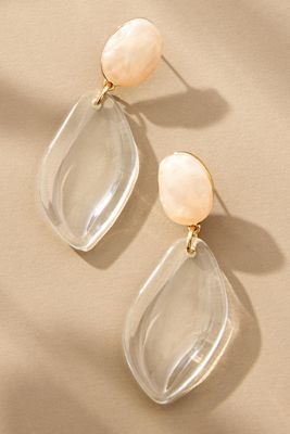 Resin Top Lucite Drop Earrings