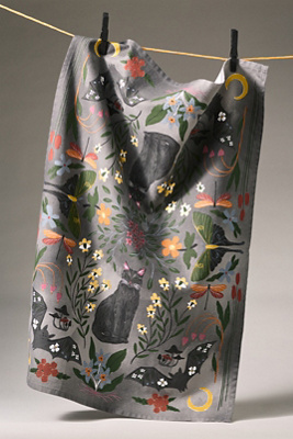 Mystic Bats Dish Towel product page
