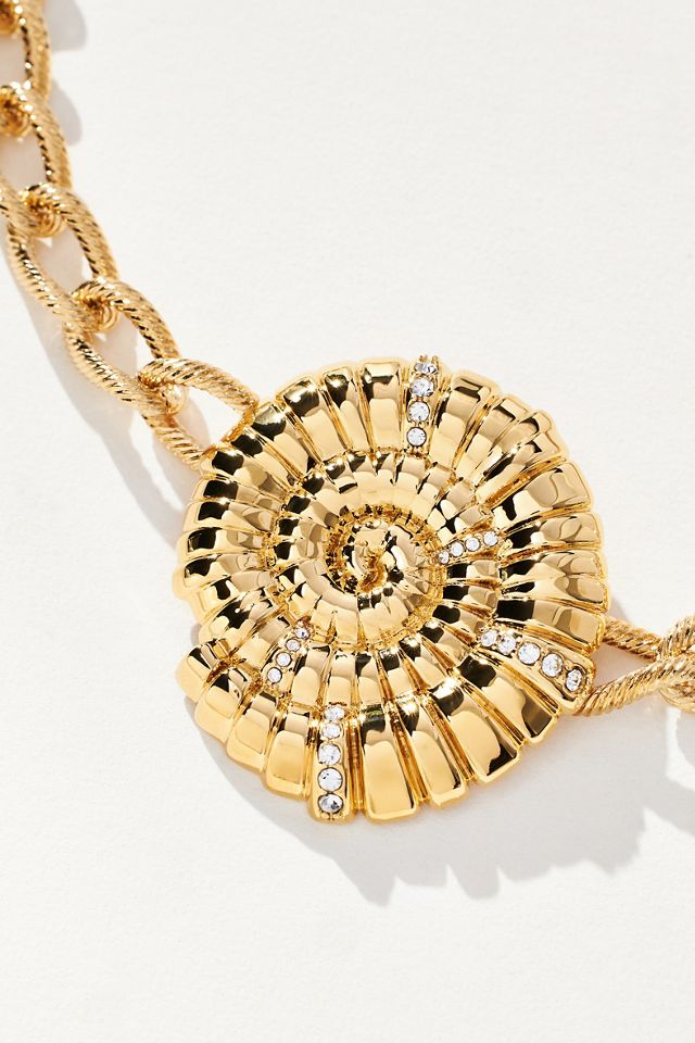 Alona Iris Shell Pendant Necklace #1