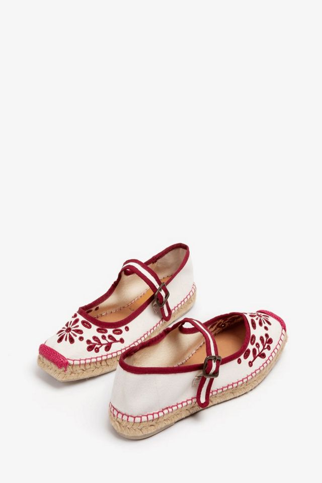Penelope Chilvers Flora Broderie Espadrille Mary Jane Flats #1
