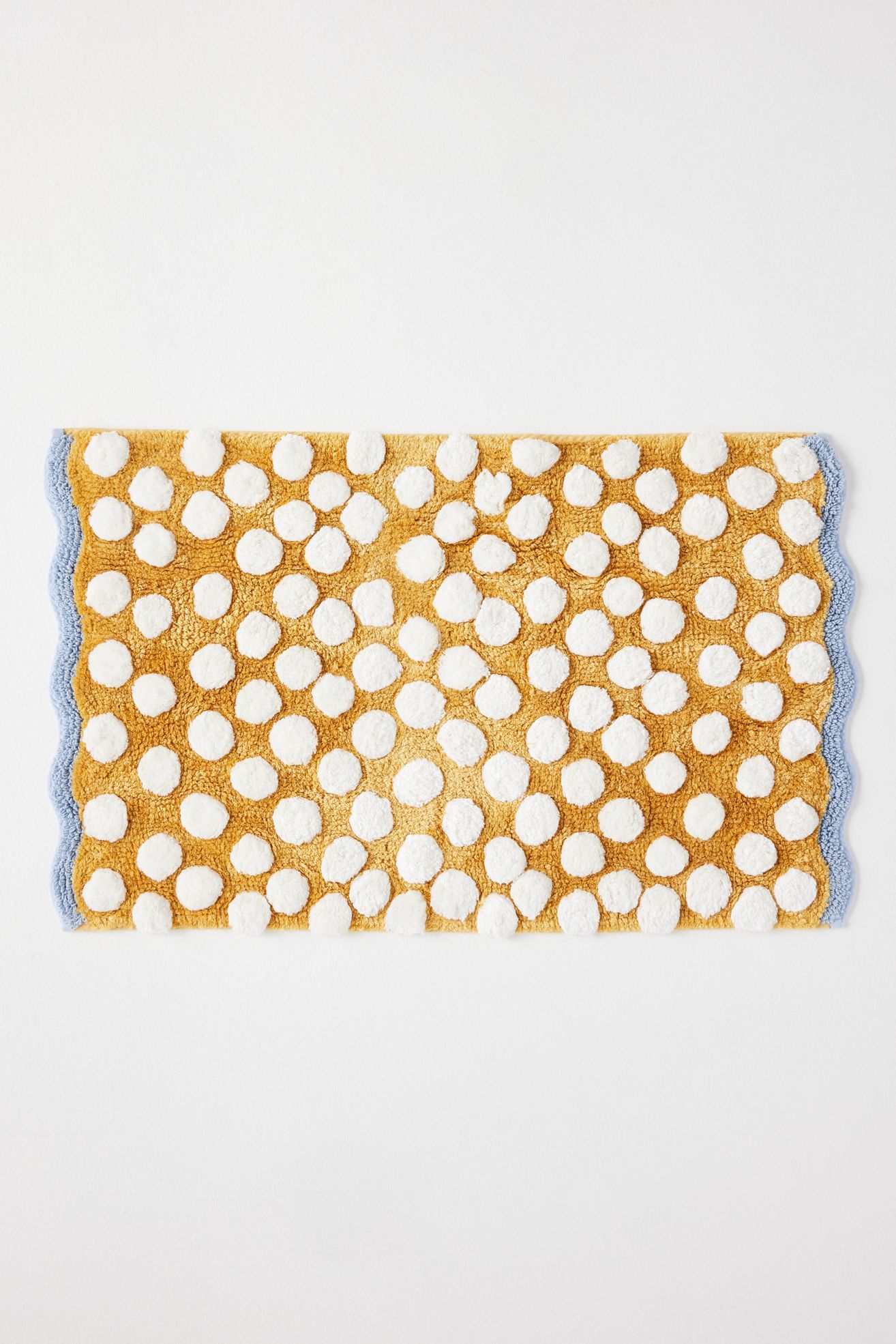 Maeve Polka Dot Tufted Bath Mat - Ochre, 21" X 34"