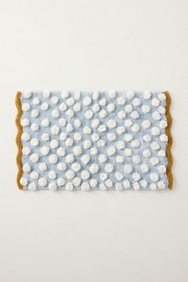 Tapis de bain à pompons à pois Maeve