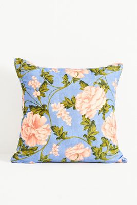 Celia Velvet Cord Floral Pillow