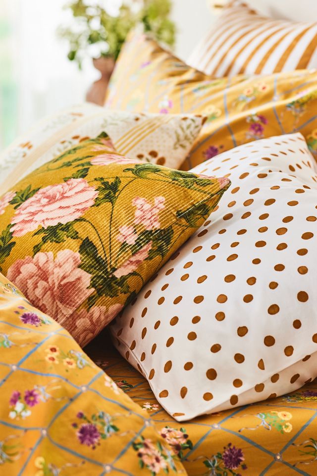 Celia Velvet Cord Floral Pillow #3