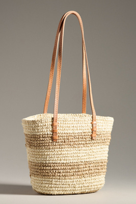 トートバッグ Bembien BIeno raffia tote bag Bembien Bieno Striped Raffia Tote | Anthropologie